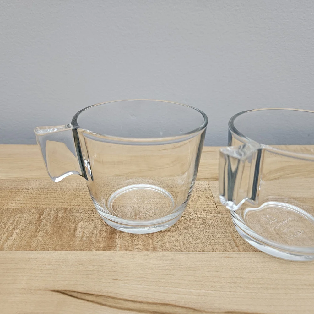 Set of 2 IKEA STELNA stackable glass mugs